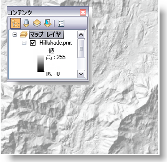 ストウの Hillshade ベースマップ